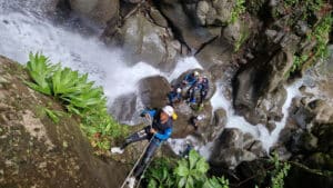 Canyoning sportif Vauchelet à Saint Claude, en Guadeloupe