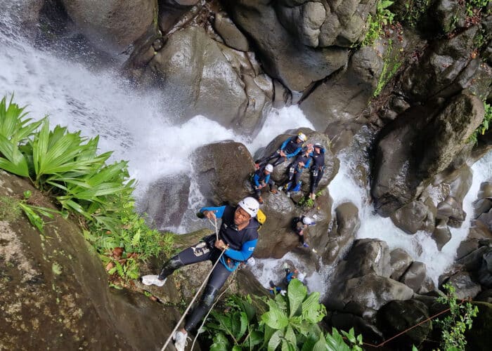 Canyoning sportif Vauchelet à Saint Claude, en Guadeloupe
